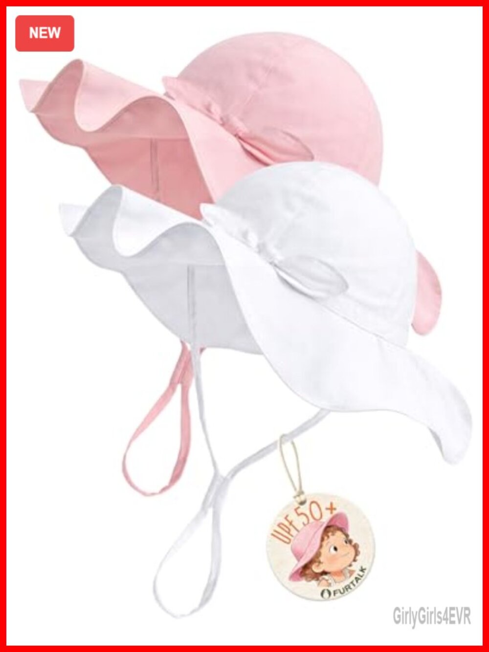 UPF 50+ Cotton Sun Hat Adjustable Chin Strap Toddler Bucket Hat